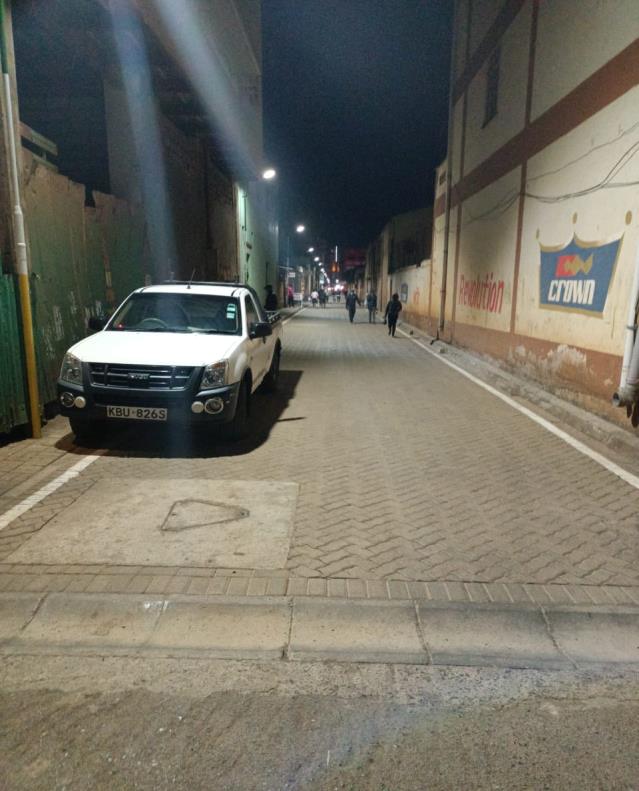 Miyako-Maxxis cabro paving works by night
